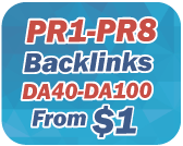 PR1-PR8 Backlinks DA40-DA100 From $1