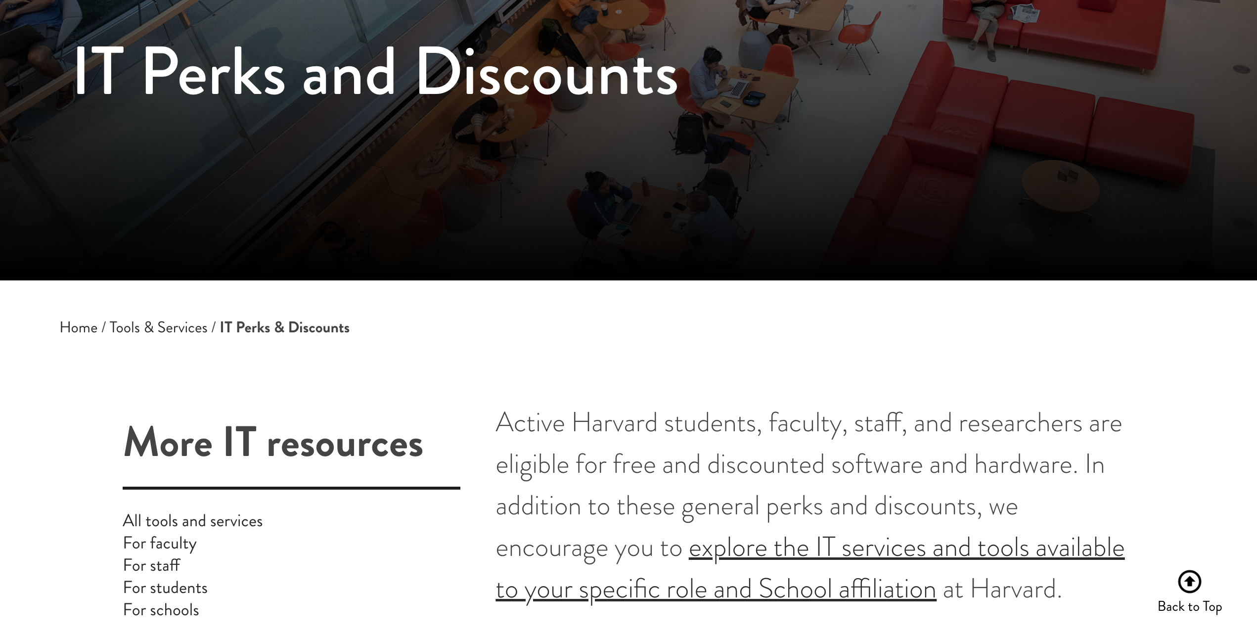 Harvard discounts